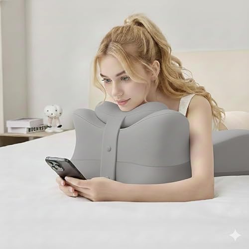 Miniatura 6 de Almohada de cuña para dormir, leer relajante, almohada ergonómica propensa de espuma viscoelástica para aliviar el dolor de espalda y cuello, uso