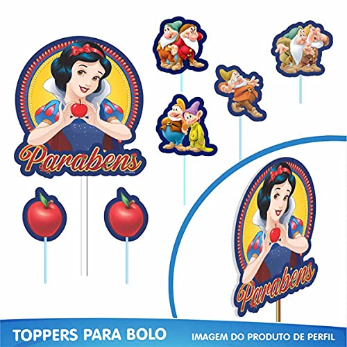 Festa Fácil Branca de Neve simples EVA Com Painel + 38 Pçs