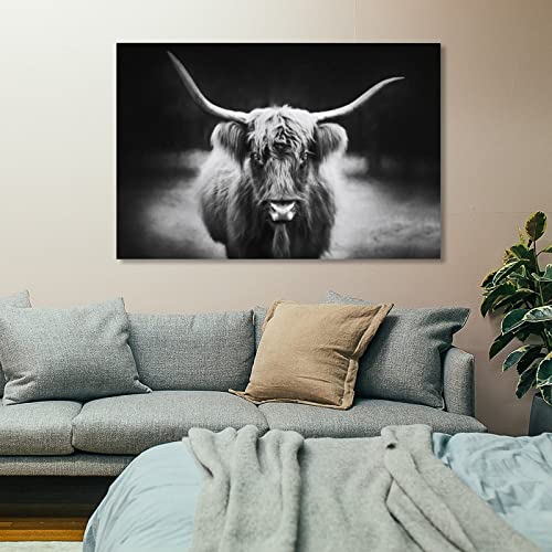 Longhorn Wall Art Modern Art Deco Poster Poster Decorative Painting Canvas Wall Art Living Room Posters Bedroom Painting 20X30Inch(50X75Cm) #TOP6