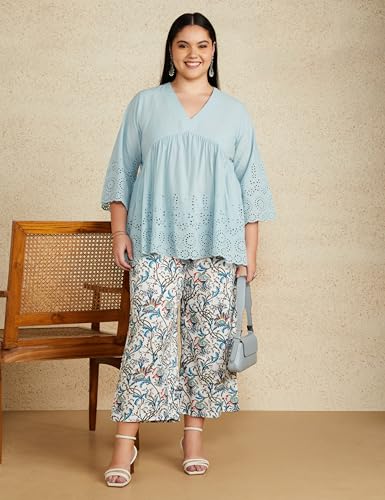 Image of Amazon Brand - Myx Women's Flared Fit Palazzo in Rayon (Available in Plus Sizes)