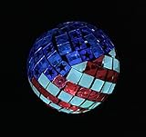 Solar USA Flag Ball LED Lights, Solar Mosaic Americana Globe Garden Stake Outdoor Yard Decor Landscape Color Changing LED Lamp Lights, Great Gift