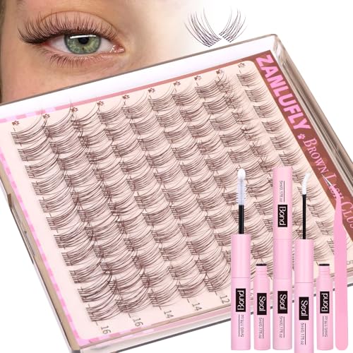 ZANLUFLY Brown Lash Clusters