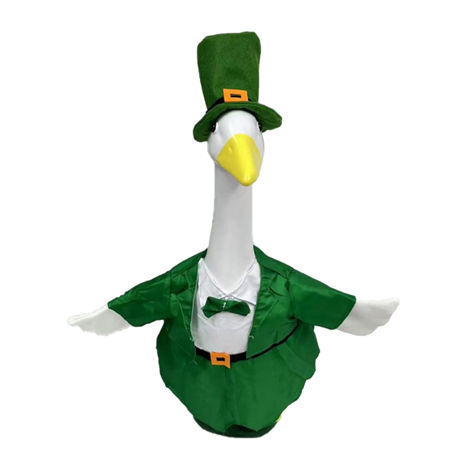 BDSHGRDH porch goose， St. Patrick's Day Porch Goose Outfits Gentleman Costume with Top Hat for Lawn Statue