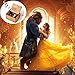 Beauty and The Beast Gift Bundle 4 in 1, Music Box + Matching Bracelets Her Beast & His Beauty + 24K Gold Plated Belle Necklace