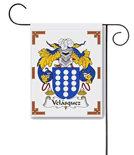 Velasquez Coat of Arms/Velasquez Family Crest 11 X 15 Garden Flag – Made in the U.S.A.
