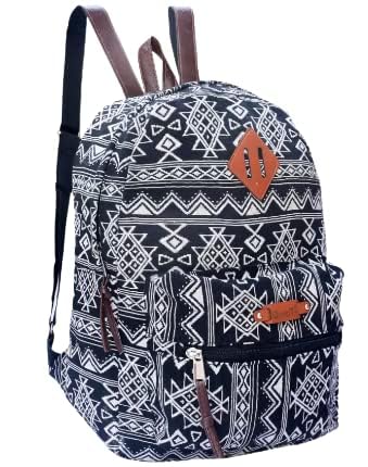 Laptop Bag Backpack JACKUARD Black and White backpack 15L (Black)