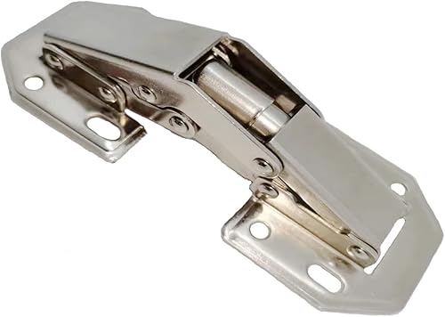 Betki - Juego de 4 bisagras de gabinete de 4 pulgadas, cierre automático de 90 grados, acero niquelado, estilo moderno/contemporáneo, fácil