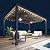 RoyalCraft 12'x16' Adjustable Louvered Pergola, Heavy-Duty Aluminum Outdoor Pergola, Metal Hardtop Pergola with Adjustable Roof for Patio, Deck, Garden, Yard, Black