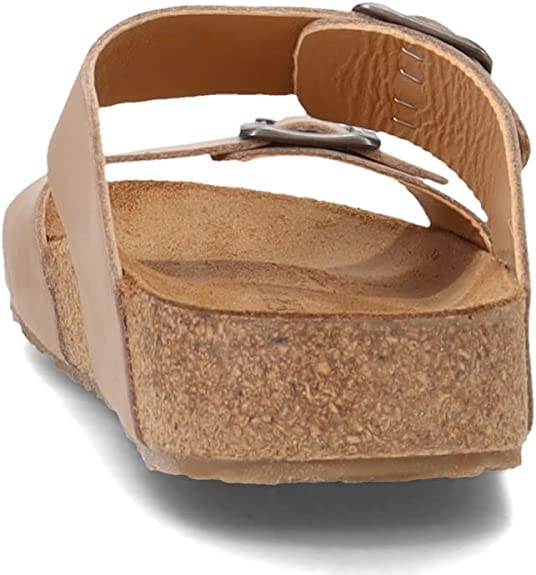 Image of HAFLINGER Andrea Elegant Leather Sandals with Rubber Sole and Cork Latex Footbed Unisex