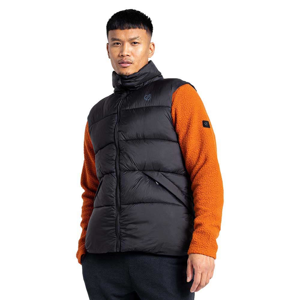 Dare 2b Mentor Mens Gilet Bodywarmer Jacket recicled water repellent finish, padded jacket with high neck, full zip and 2 low zip pockets