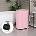 iEGrow 75L Laundry Basket with Wheels,Clothes Hamper for Laundry,Laundry Hamper with Lid and Inner Bag, for Laundry Room, Bedroom, Dormitory Storage,Pink