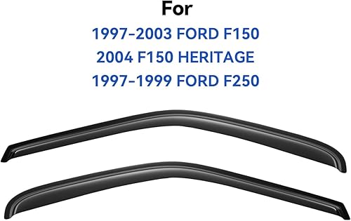 Miniatura 3 de Protectores de lluvia de ventana para Ford F150 1997-2003 cabina estándar, viseras de ventilación de ventana, deflectores de viento para 1997-1999