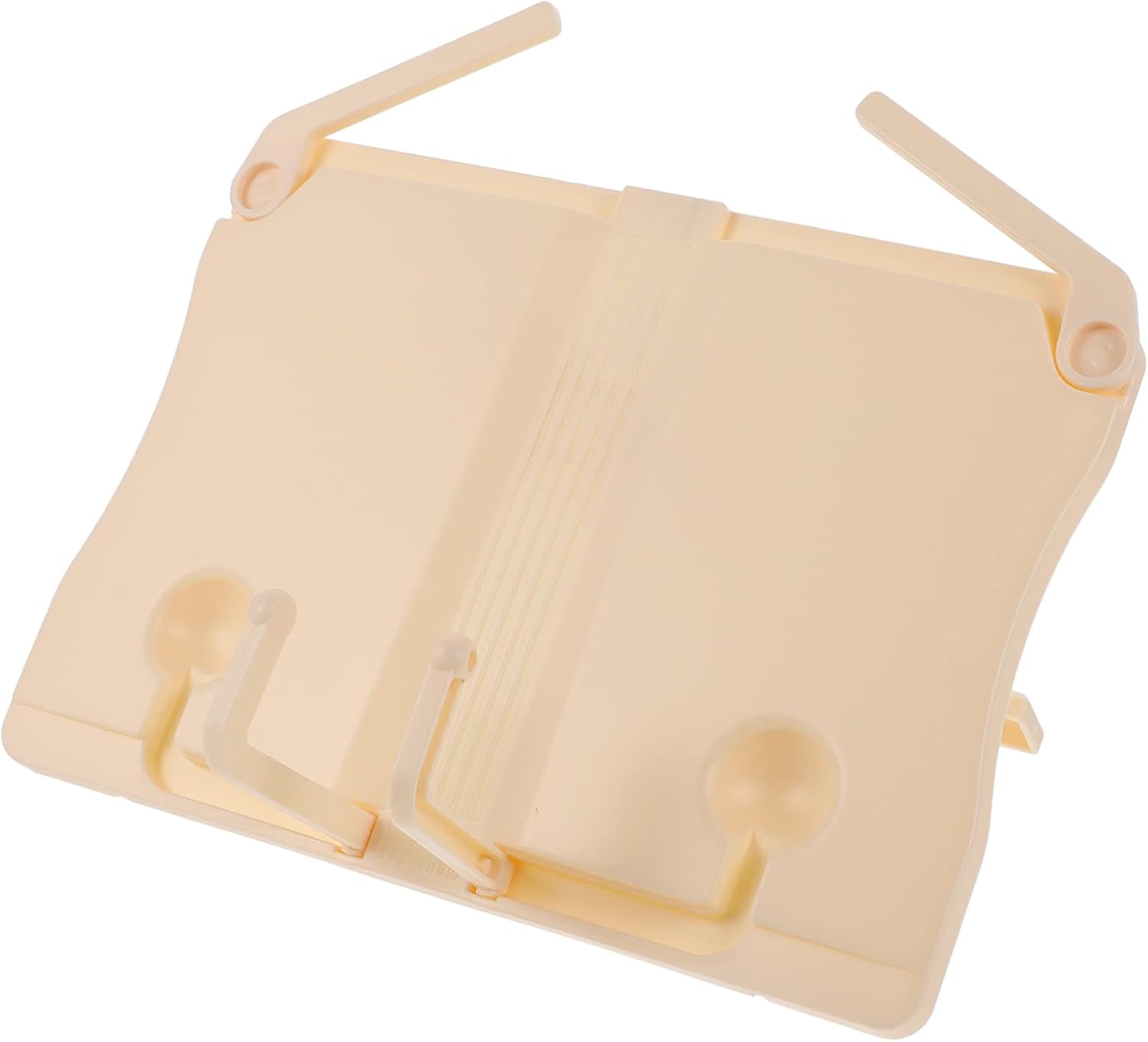 SEWACC 1pc Look at The Bookshelf Reading Rack Reading Holder Eye Glasses Stand Desktop Book Holder Desktop Book Rack Holder Stand Bookshelf Student Reading Book Holder Abs Beige