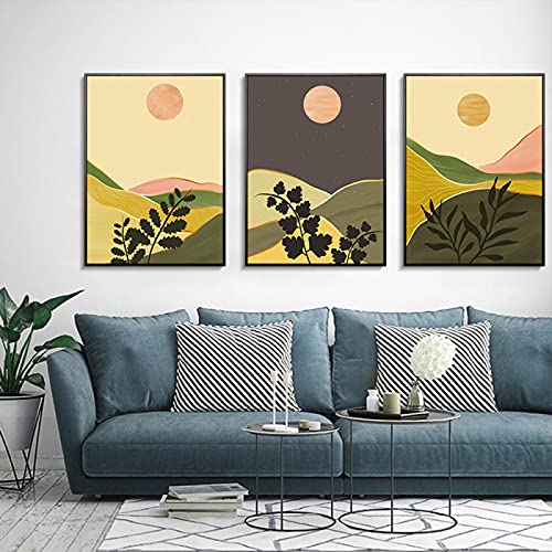 Affiche plantes de style boho imprimée sur toile haut de gamme