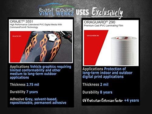 Flame Decals - Devil's Tails w/Skulls - 6pc Set for Harley Davison Sportster dyna Glide softail Honda Shadow Fury Yamaha V-Star Virago Kawasaki Vulcan Suzuki Boulevard Indian Scout