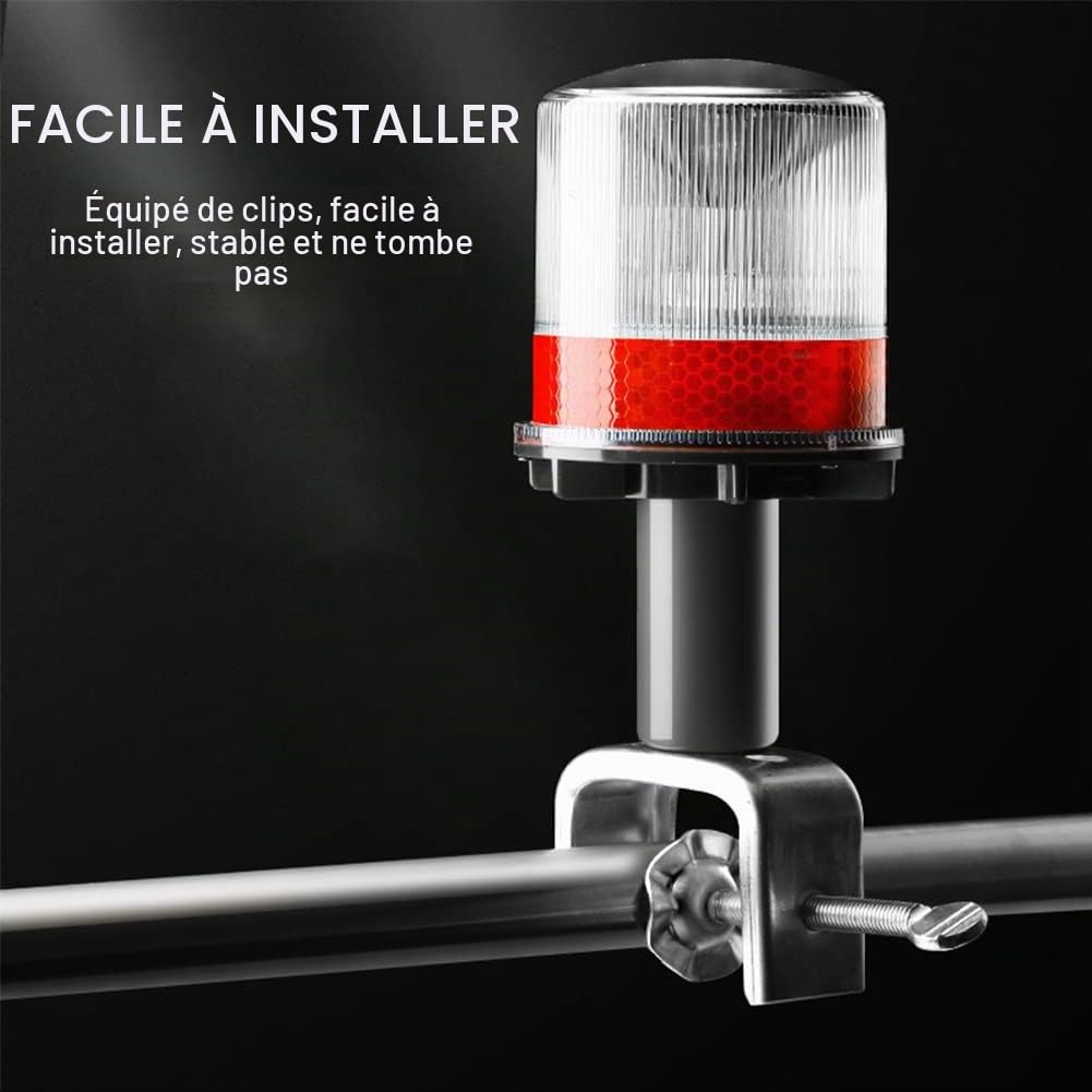 DYK&NX Marine LED Feux de Navigation de Bateau avec Source de Lumière Solaire, Conception étanche IP65, Facile à Installer (Color : White)