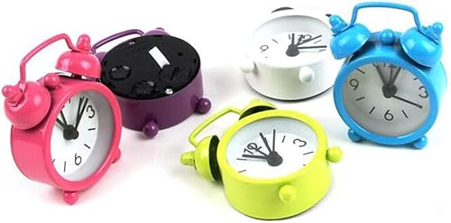 Miniatura 2 de DIEFMJ Alarm Clock Alarm Clock Creative Alarm Clock Metal Small Alarm Clock Electronic Small Loud Alarm Clock Despertador Despertador Clock (Color