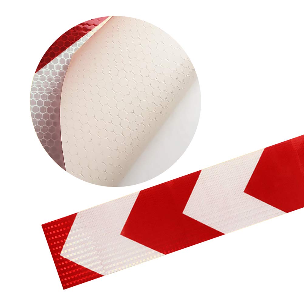 Nastro Riflettente Rosso 50mm X 3m - 2 Rotoli, Adesivo, Impermeabile, Per Sicurezza - Foto 4