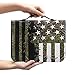 STUOARTE American Flag Camo Hunting Bible Cover Case for Women Men, PU Leather Bible Cover Bag with Pockets and Zipper for Standard and Large Size Study Bible