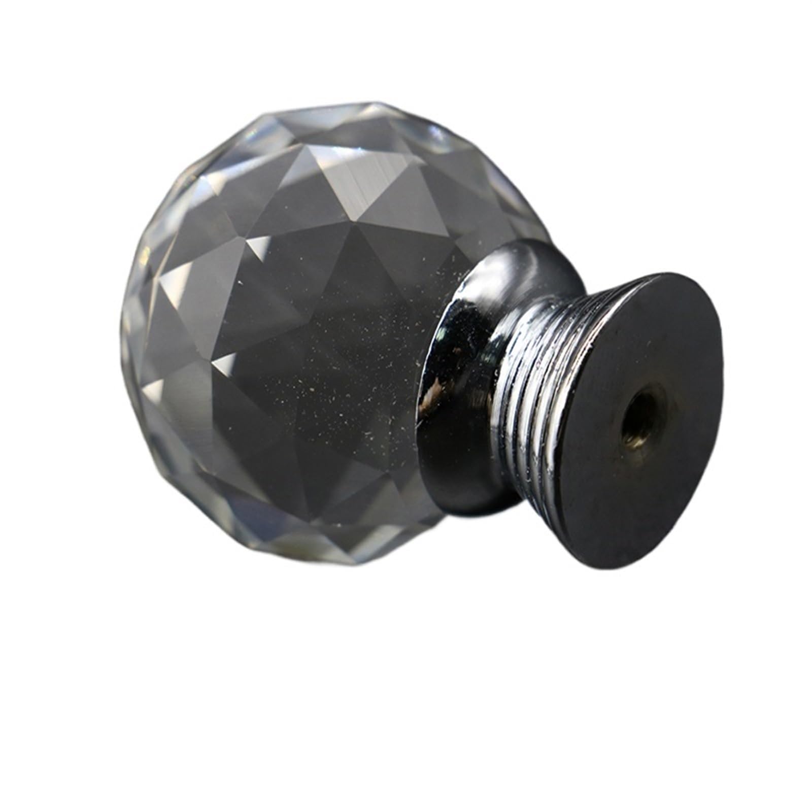 Boutons en verre cristal 20mm et socle doré pour la finition luxe d'une garde-robe