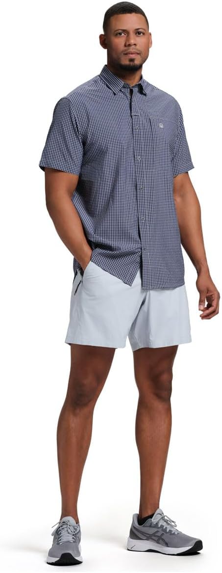 Beretta Men's Hovis Flex Performance UPF 50+ Sun Protection Outdoor Short Sleeve Button-Down Shirt with Hidden Chest Pockets