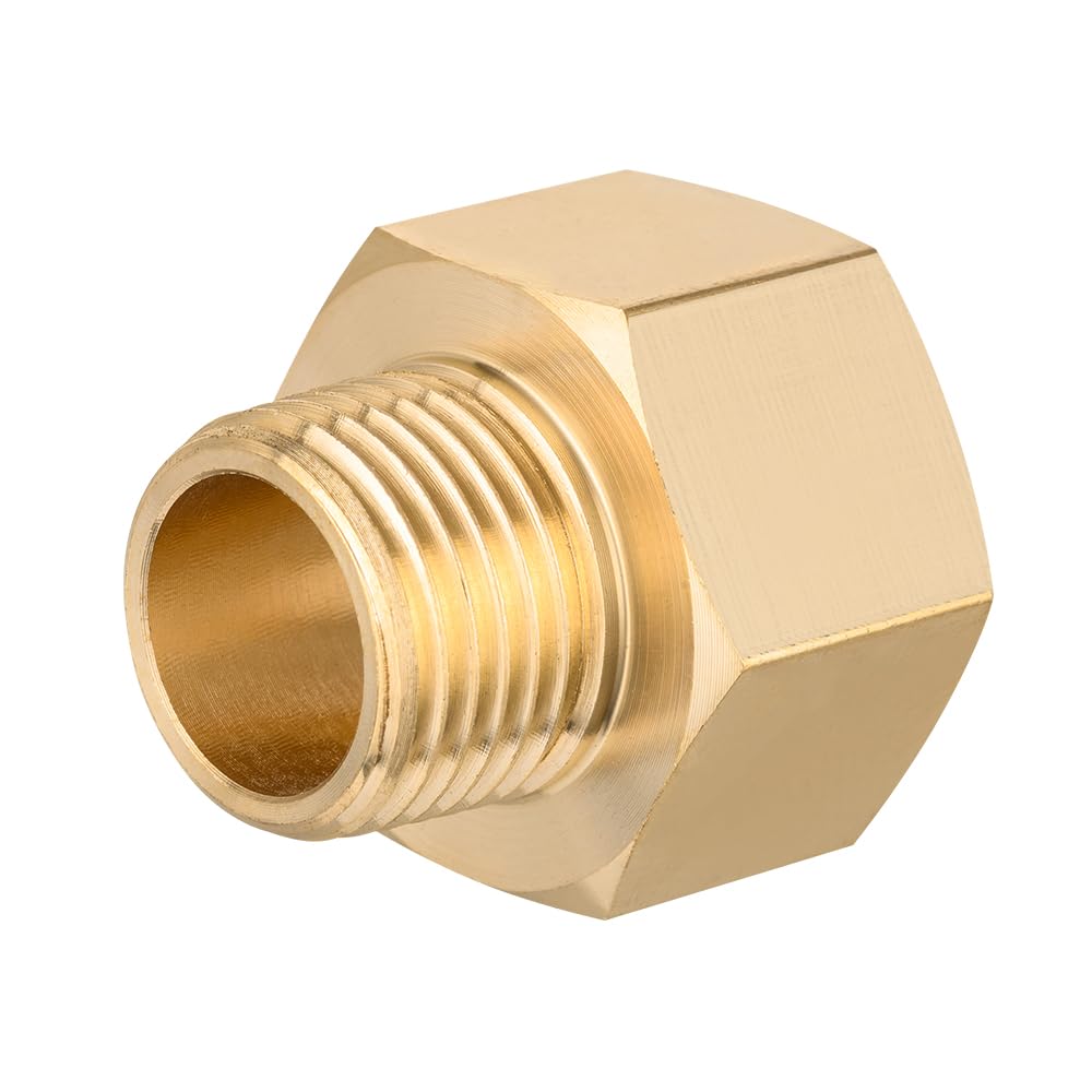 EFIELD Accesorios de latón, adaptador reductor de tubo macho x hembra (1/2 pulgada macho x 3/4 pulgadas hembra, 10)