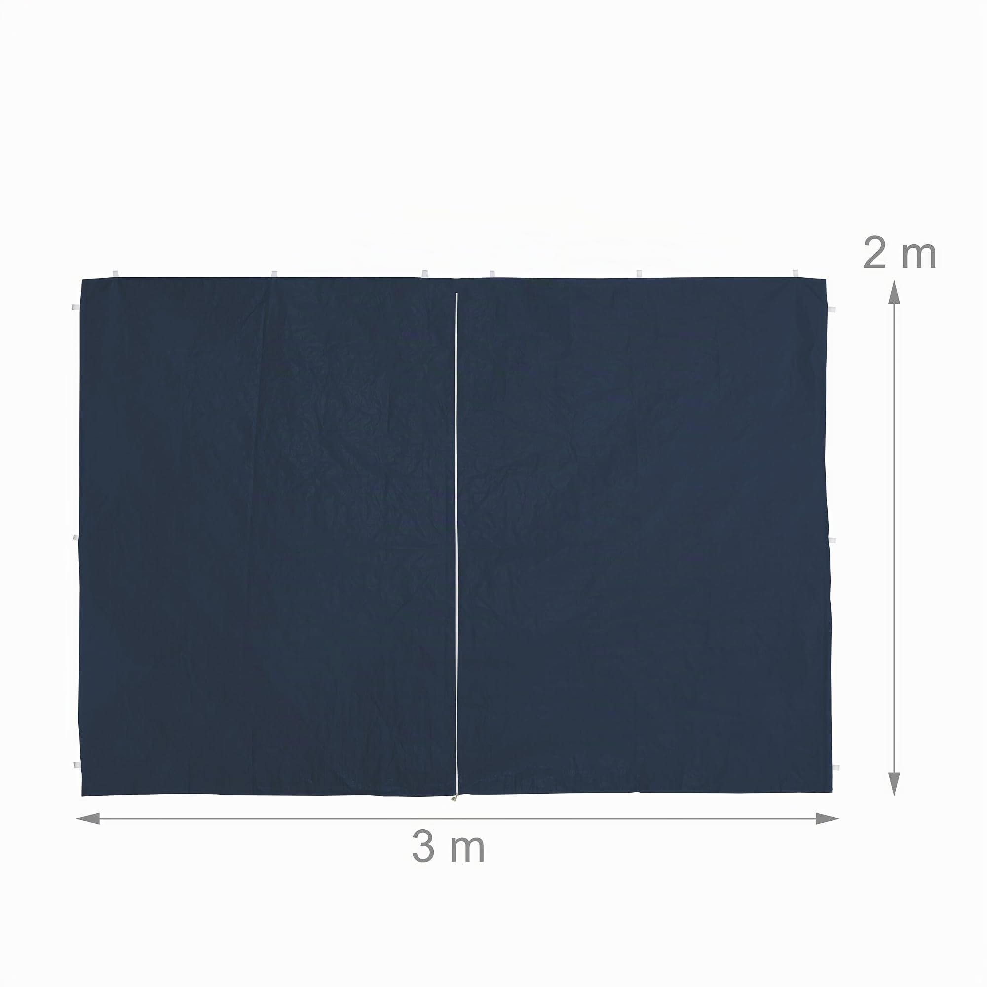 Relaxdays Parois latérales pour tonnelle, Lot de 6, 2x3 m, étanche, fenêtres & Porte, PE (polyéthylène), Scratch, Bleu