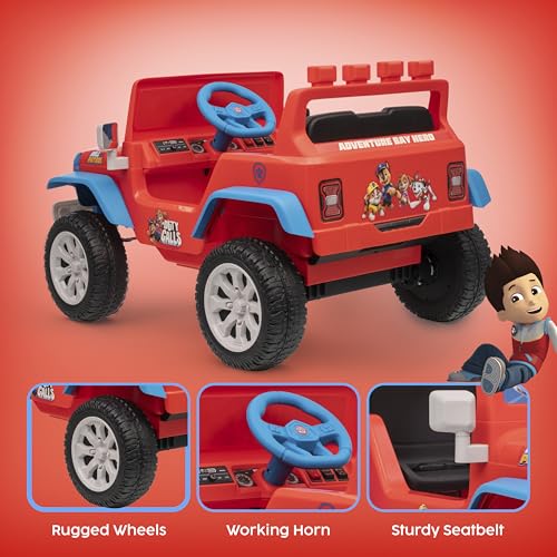 Image of Paw Patrol - 12V Kids Ride-On Jeep with Rechargeable Battery and LED Lights