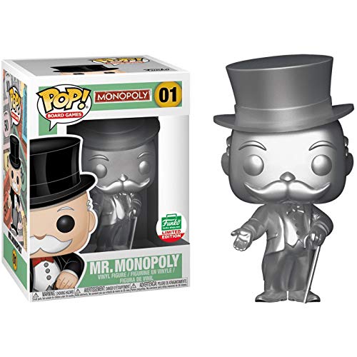Mr. Monopoly (Funko Shop Exclusive): x Funko POP! Board Games Vinyl Figure & 1 POP! Compatible PET Plastic Graphical Protector Bundle [#001 / 26752 - B]