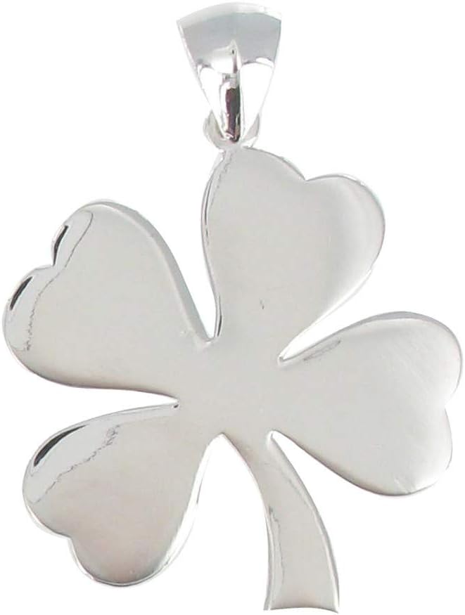 Les Poulettes Jewels - Sterling Silver Lucky Shamrock Pendant