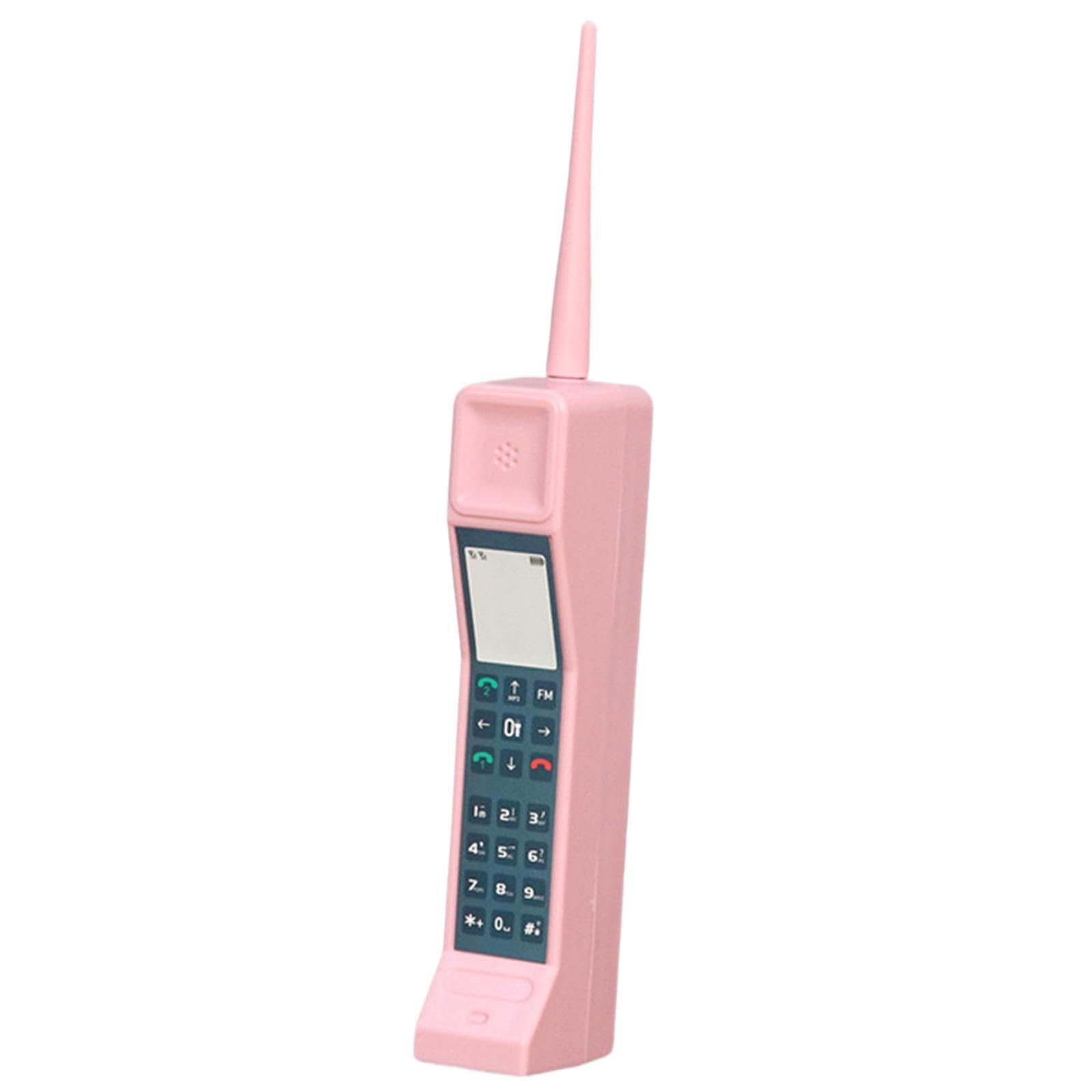 Zambuph Old Fashioned Cell Phone Model Living Room Decor Vintage Ornament Craft Which Is Very Suitable For Photo Studio Photography Photographic Props for, Pink, 4x6x31cm