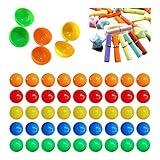 QuixingArt 50 Stück 3 cm Schraub-Etikettkugeln - füllbare Lottokugeln ohne Zahlen, 5 Farben - für Party, Lotterie, Bingo-Spiele & Veranstaltungen - Dekorationskugeln für Familien- und Feierspiele