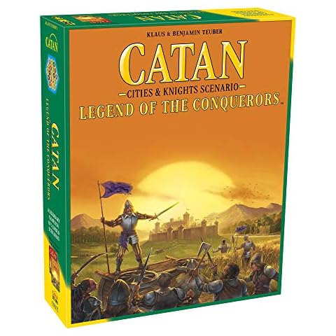 CATAN Legend of The Conquerors Scenario Expansion - Defend Catan from a Fierce Invasion! Strategy Game, Family Game for Kids & Adults, Ages 14+, 3-4 Players, 120 Min Playtime, Made by CATAN Studio Cover
