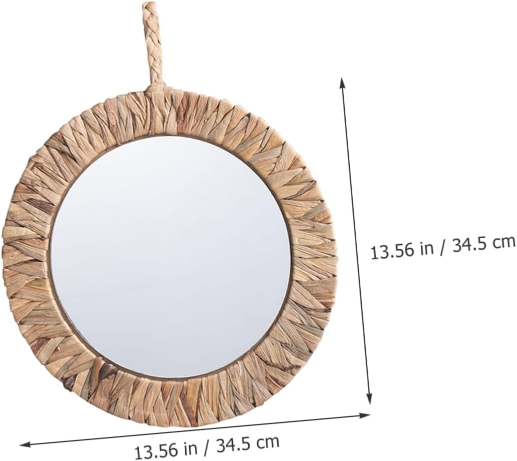 装飾的な織り織り 鏡 バスルーム 壁 壁 壁 鏡 壁 壁 鏡 材Bedroom Woven Mirror Mirror