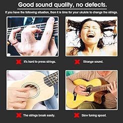Favengo 2 Jeux Cordes d’Ukulélé en Nylon Corde Ukulélé Soprano avec 5 pcs Médiators en Feutre Corde Ukulele Concert pour… - Les Beatles, Paul McCartney, John Lennon, RIngo Starr, George Harrison Favengo 2 Jeux Cordes d'Ukulélé en Nylon Corde Ukulélé Soprano avec 5 pcs Médiators en Feutre Corde Ukulele Concert pour… – Image 5
