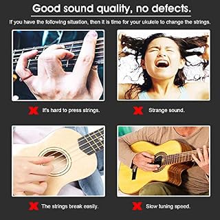 Favengo 2 Jeux Cordes d’Ukulélé en Nylon Corde Ukulélé Soprano avec 5 pcs Médiators en Feutre Corde Ukulele Concert pour… - Les Beatles, Paul McCartney, John Lennon, RIngo Starr, George Harrison Favengo 2 Jeux Cordes d'Ukulélé en Nylon Corde Ukulélé Soprano avec 5 pcs Médiators en Feutre Corde Ukulele Concert pour… – Image 5