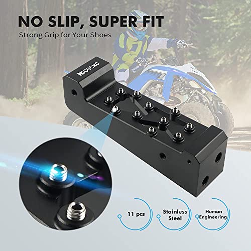 Nicecnc Black Footrest Assembly Kit Foot Pegs Pedals Compatible With Yamaha Raptor 700 2007-11 13-2023, Raptor 700R 2012 2016-2023,700 Special Edition/Ii 2007,700R Special Edition 2013-16 2018-2020 #TOP2