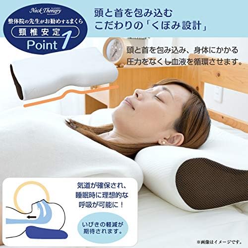 リビングプランニング 整体師が勧める頸椎安定枕 低反発ウレタンフォーム いびき対策 体圧分散 くぼみ設計 快眠枕 首サポート カバーが洗える