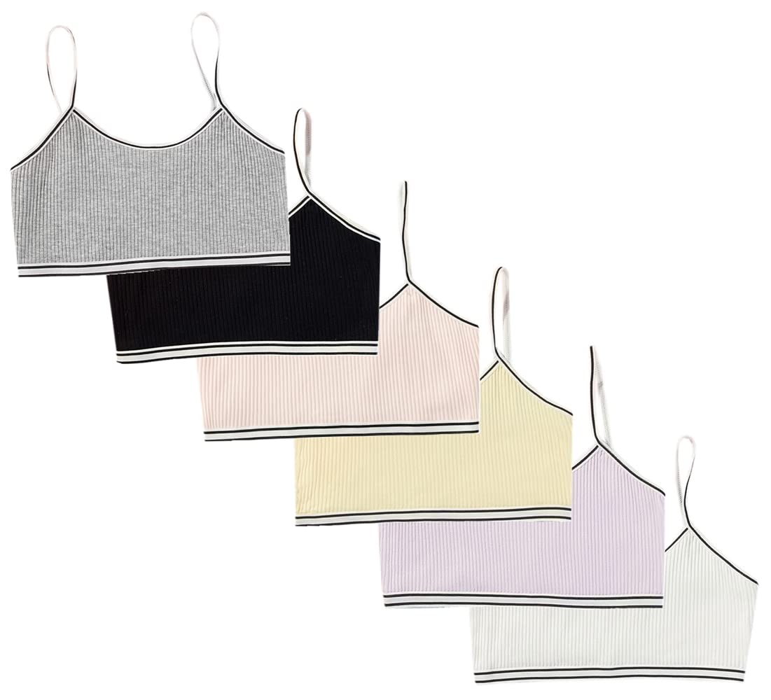 Training Bras for Girls Seamless Cami Bralettes Sports Striped Vest