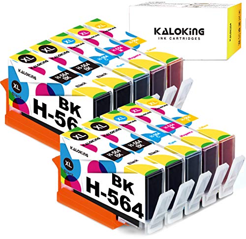Kaloking Compatible Ink Cartridge Replacement for HP 564 XL 564XL Combo Pack for use with HP Photosmart 3520 5520 5510 5514 6510 6520 6515 7520 7510 7525 B8550 C6380 D7560 209A C309A 10-Pack