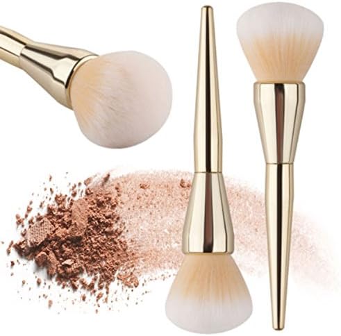 Big Soft Gold Colour Powder Cosmetic Brush Blush Foundation Large Round Make Up Tool UK