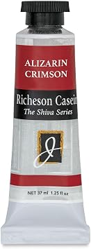 جاك ريشيسون فنان Casein Colors ، 37-Milileter ، Alizarin Crimson   