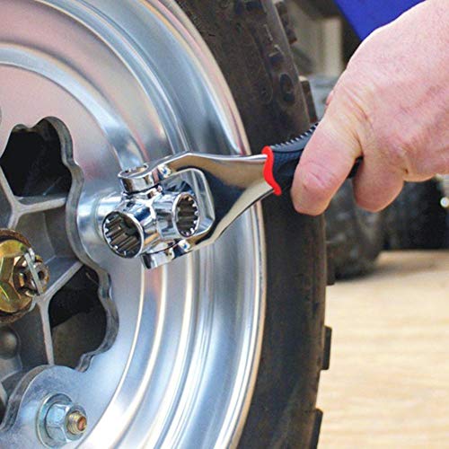 xinrirong Universal wrench 48 Tools In One Socket, Works with Spline Bolts, 6-12-Point, Torx, Square Damaged Bolts and Any Size Standard or Metric.socket wrench.universal wrench,Tiger Wrench(2PCS)