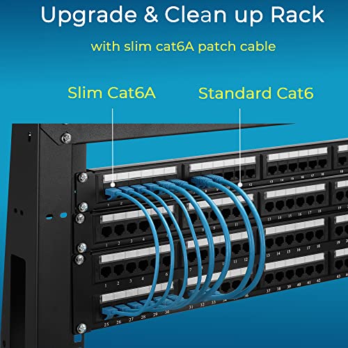 Image of Rapink Cat6a 3ft Ethernet Cables (24 Pack) - Slim, 10G Support, Snagless, Flexible with Gold Plated Connectors