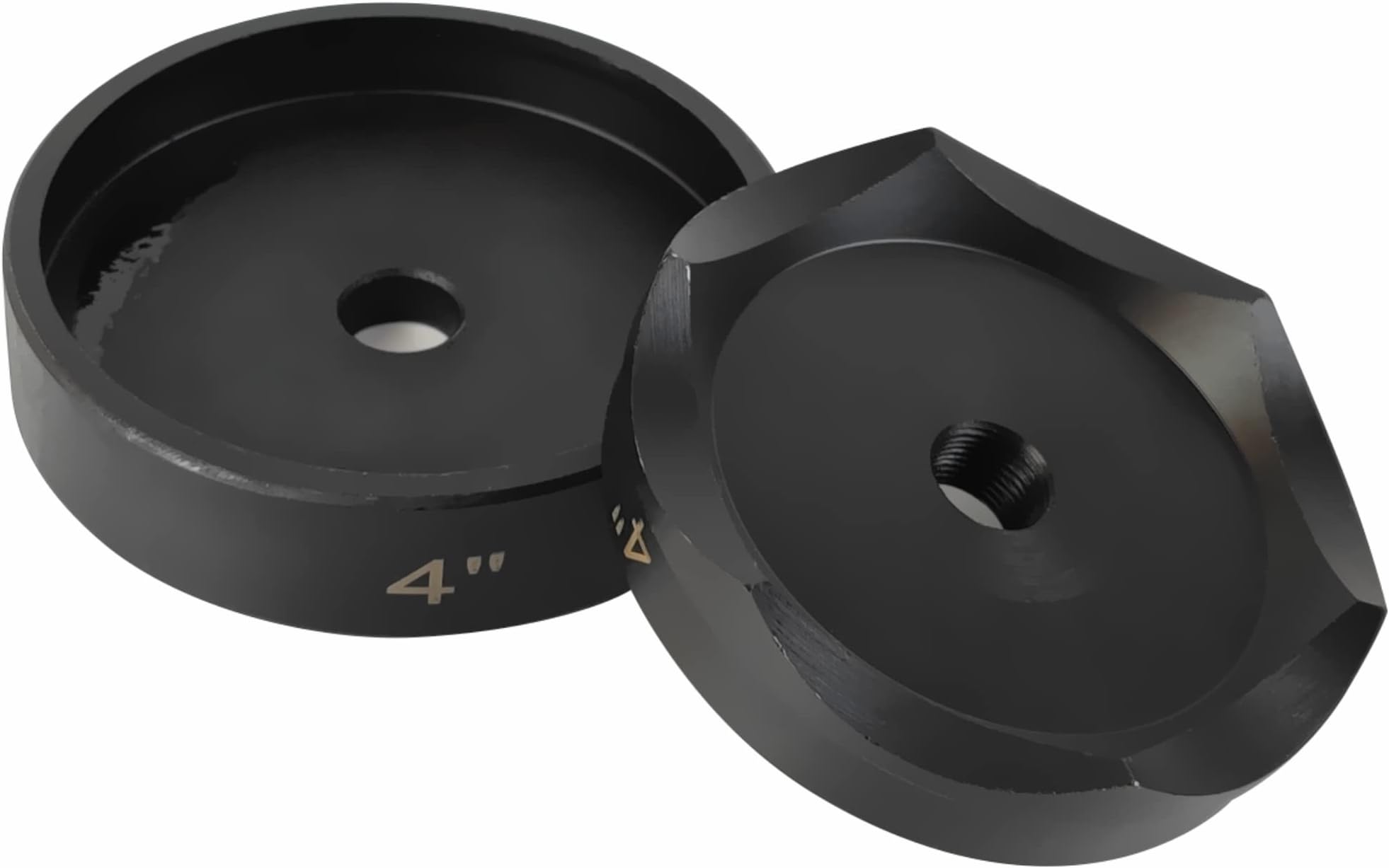 AMZCNC 4" Conduit Punch and Die for Hydraulic Knock Out Driver 3/4"-16UN Thread ((Conduit Hole Size) 4")(Actual Hole Size: 4.54")