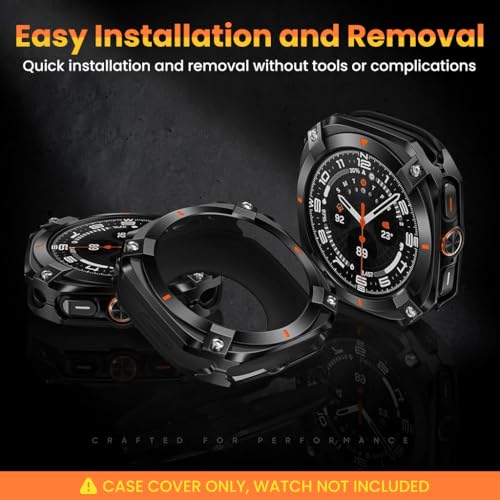 Image of ZORBES Compatible with Samsung Ultra 47mm, Smartwatch Bumper Case Cover, Shockproof and Scratch-Resistant Armor, Protective Metallic Watch Case Cover