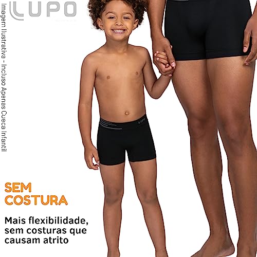 Kit 06 Cuecas Lupo Boxer Infantil Meninos M