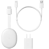 Chromecast with Google TV - Watch Movies, YouTube, Shows, and Live TV in 4K HDR Streaming Media Player, Voice Search - Chromecast Device ONLY - Snow