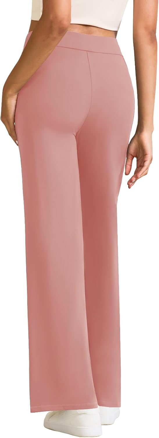 Wide Leg Yoga Pants Women High Waisted Loose Stretch Lounge Causal Work Workout Gym Trousers with Pockets - Image 5