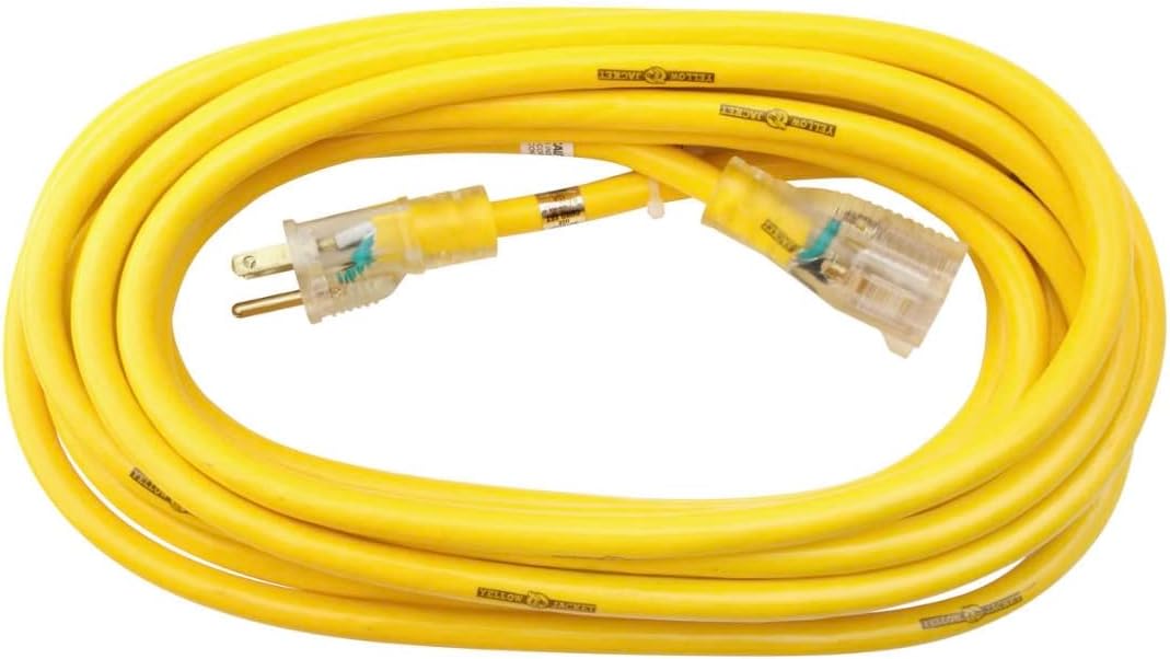 25 Foot Extension Cord Outdoor Indoor Single 16/3 SJTW 25